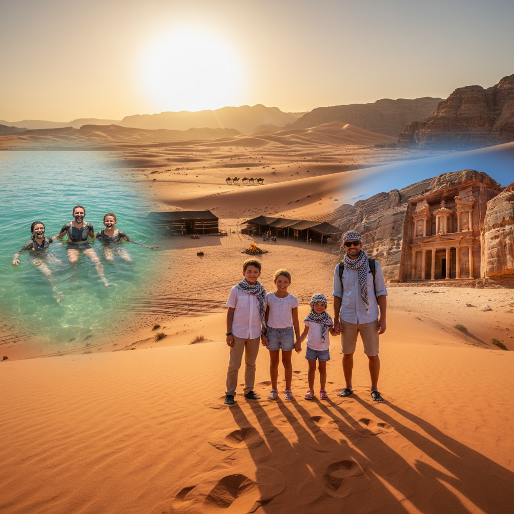 10 jours en jordanie en famille : itinéraire idéal entre désert, mer morte et pétra